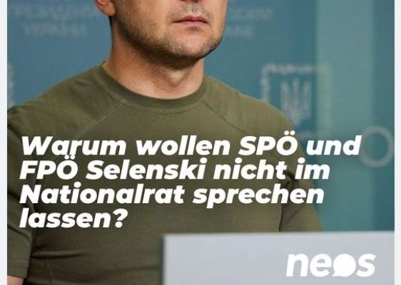 NEOS ernten Shitstorm nach Vorschlag für Selenski-Rede im Parlament
