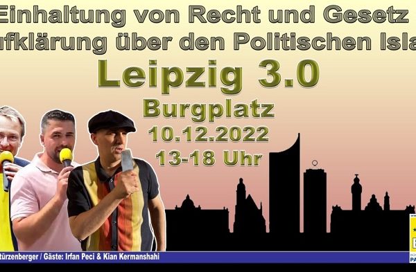 Ab 13 Uhr LIVE: BPE-Kundgebung „Leipzig 3.0“ mit Stürzenberger