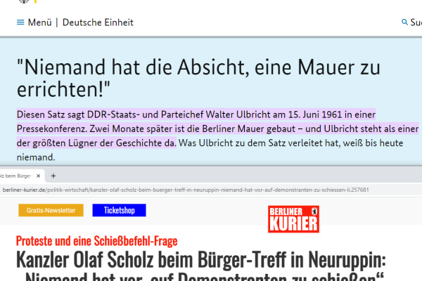 Niemand hat die Absicht