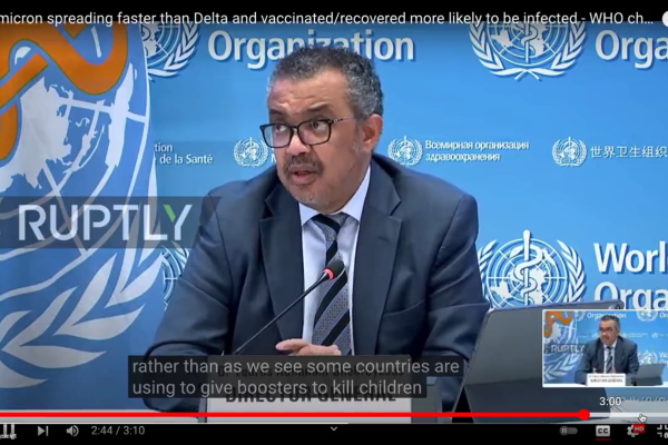 WHO-Chef: „Einige Länder verwenden Booster, um Kinder zu töten“