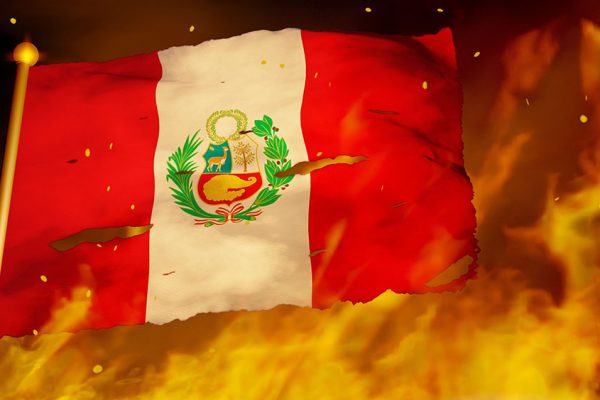 Menschen fordern das Ende des Ausverkaufs von Peru