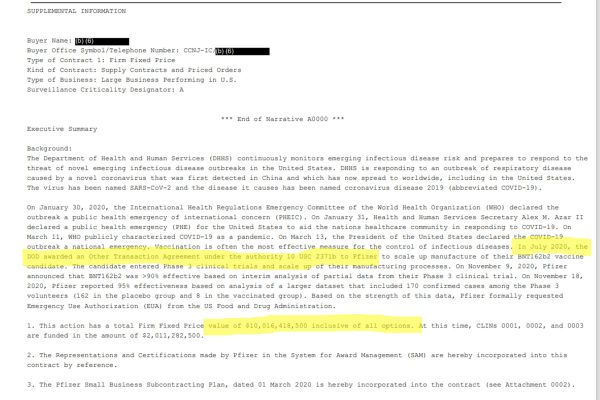 Dokumente: Impfstoffe sind DOD-Geheimprojekt als Kriegsakt – ohne Qualitätskontrollen