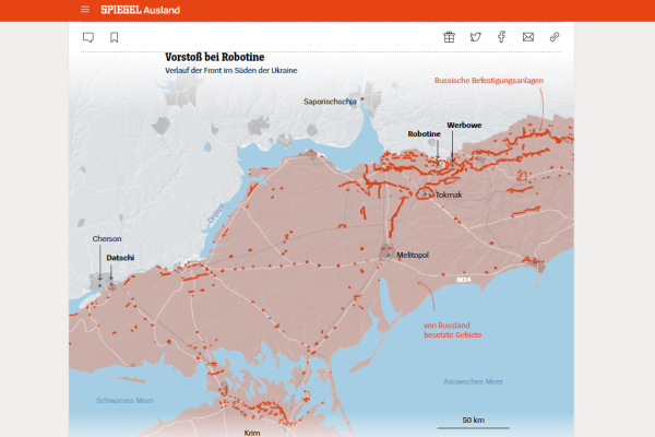 Der Spiegel sieht die ukrainische Armee vor dem Durchbruch zur Krim